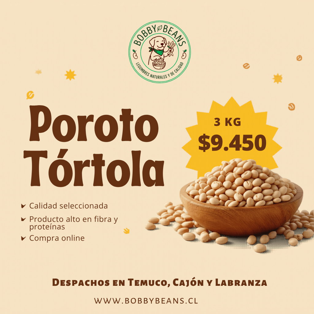 3 kg de porotos tórtola - Bobby Beans Ltda
