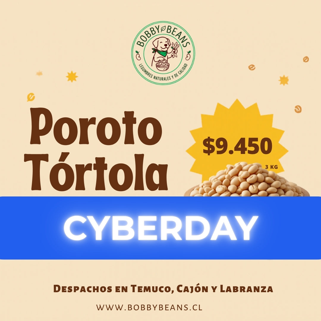 3 kg de porotos tórtola